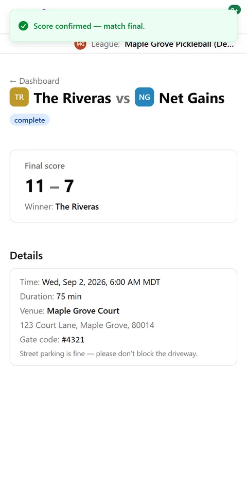 Challenge a neighbor — app screenshot